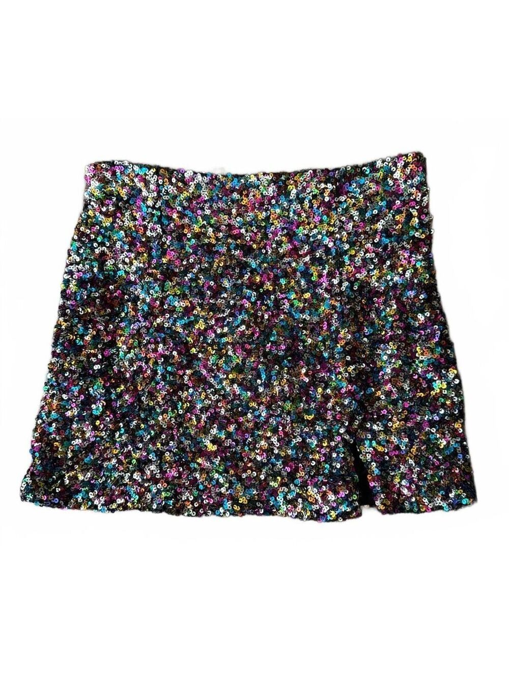 So by Kohl's NEW Juniors Size Large Sequins Mini Skirt Colorful Party Holiday